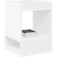 vidaXL Bijzettafel 2 st Wit 40 x 40 x 56 cm Bewerkt hout