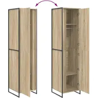 vidaXL Kast met opslag Sonoma 50 x 50 x 200 cm Bewerkt hout