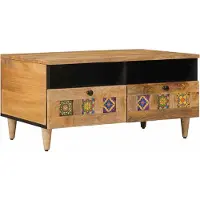 vidaXL Salontafel Naturel 80 x 54 x 40 cm Massief Mango Hout