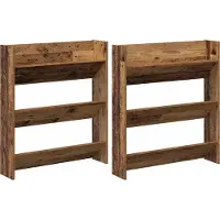 vidaXL - Schoenenkast - 2 - st - 84 - x - 18 - x - 90 - cm - Bewerkt - hout - Oud - hout