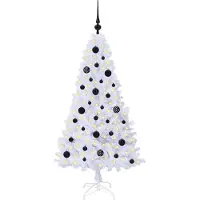 vidaXL Kunstkerstboom met 150 LED Wit 150 cm PVC en Staal