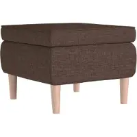 vidaXL Kruk met houten poten stof bruin