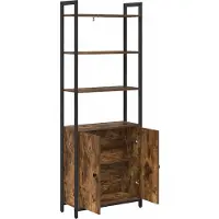 vidaXL Boekenkast 6-laags 60 x 24 x 161 cm Bewerkt hout Rook Eiken