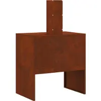 vidaXL Vuurkorf Roestig 60 x 40 x 96 cm Cortenstaal
