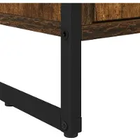 vidaXL Hoge Kasten Rook Eik 79 x 36 x 200 cm Bewerkt hout