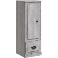 vidaXL Hoge kast 36x35,5x103,5 cm bewerkt hout grijs sonoma eikenkleur
