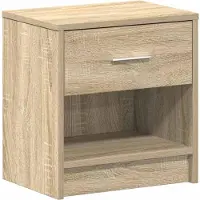 vidaXL Nachtkastje met lade 39x28x41 cm sonoma eikenkleurig