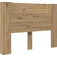 vidaXL Hoofdeinde Kast met LED Artisan Eik Bewerkt hout