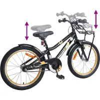 vidaXL Kinderfiets 18 Inch voor 5-7 jaar oud Oranje Zwart