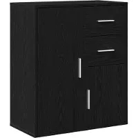 vidaXL Dressoir Zwart Eiken 60 x 31 x 70 cm Bewerkt hout