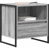 vidaXL Nachtkastje Grijs Sonoma 50 x 39,5 x 50 cm Bewerkt hout