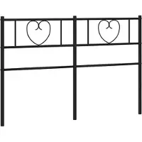 vidaXL Vervangend hoofdbord 120 cm metaal zwart