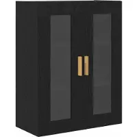 vidaXL Wandkast Zwart Eiken 69,5 x 34 x 90 cm Bewerkt hout