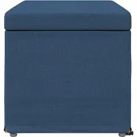 vidaXL - Kruk - Blauw - 81 - x - 41 - x - 40 - cm - Stof - en - Geëngineerd - Hout