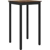 vidaXL Staande Bartafel Bewerkt hout Vierkant