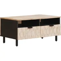 vidaXL Salontafel met lade Wit 80 x 54 x 40 cm Massief Mango Hout