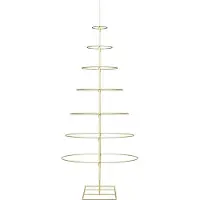 vidaXL Metalen kerstboom met standaard Goud 209 cm Poedercoated staal