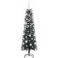 vidaXL Kunstkerstboom met 150 LED Groen 150 cm PVC en Plastic en Staal
