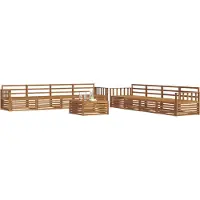 vidaXL Buiten bank set 9 st Naturel Massief Acacia Hout