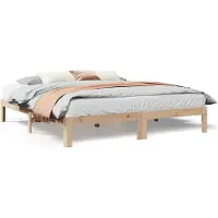 vidaXL Bedframe zonder matras massief grenenhout 160x200 cm
