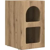 vidaXL Nachtkastje ELST Artisan Eiken 29,5 x 33,5 x 50 cm Bewerkt hout