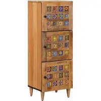 vidaXL Highboard Naturel 40 x 33 x 110 cm Massief Mango Hout