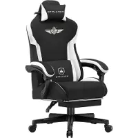 GTPLAYER - Gamingstoel Technische Stof - Met Lendensteun en 150 kg - Zwart