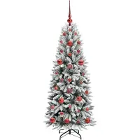 vidaXL Kunstkerstboom Wit 120 cm PVC en plastic en staal en PE
