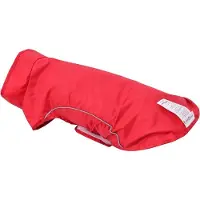 vidaXL Hondenregenjas met reflecterende strips polyester rood M
