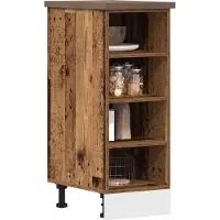 vidaXL Onderkast Riga 30x44,5x81,5 cm bewerkt hout oud houtkleurig