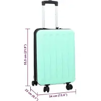 vidaXL Koffer met slot Mintgroen 34 x 23 x 55.5 cm ABS Kunststof