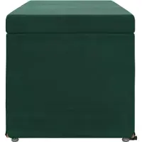 vidaXL Hocker, donkergroen, 101 x 41 x 40 cm, fluweel en constructiehout