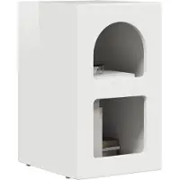 vidaXL Nachtkastje ELST Hoogglans wit 29,5 x 33,5 x 50 cm Bewerkt hout
