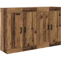 vidaXL Wandkast 2 st Oudhout 69,5 x 34 x 90 cm Bewerkt hout