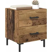 vidaXL Nachtkastje Oudhout 40 x 35 x 47,5 cm Bewerkt hout