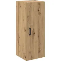 vidaXL Highboard Artisan Eiken 34,5 x 34 x 180 cm Bewerkt hout
