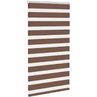 vidaXL Dubbele rolgordijn, bruin, 70x100 cm, stofbreedte 65,9 cm, polyester