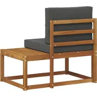 vidaXL Buiten eindsofa Natuurlijk en Antraciet 91 x 63 x 73 cm