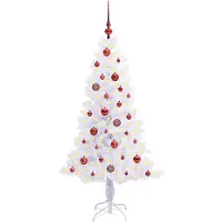 vidaXL Kunstkerstboom met 150 LED Wit 150 cm PVC en Staal