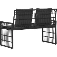 vidaXL Tuinbank 2 -Seater 116 x 55 x 82 cm Staal en Poly Rattan