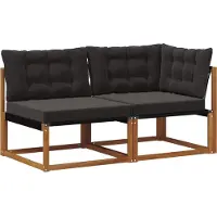 vidaXL 7 st Outdoor Midden- en Hoekbank Massief Acacia Hout Naturel