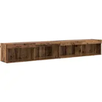 vidaXL TV wand eenheden met LED 5 st Oud Hout 100 x 30 x 30 cm
