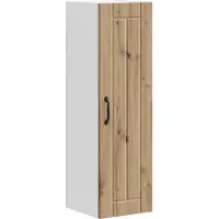 vidaXL Wandkast LUCCA Artisanaal eiken 30 x 31 x 100 cm Bewerkt hout