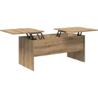 vidaXL Salontafel Artisan Eiken 102 x 50,5 x 46,5 cm Bewerkt hout