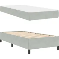 vidaXL Bedframe Lichtgrijs 90 x 200 cm Stof