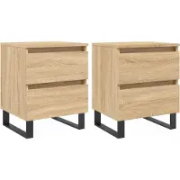 vidaXL Nachtkastjes 2 st 40x35x50 cm sonoma eikenkleurig