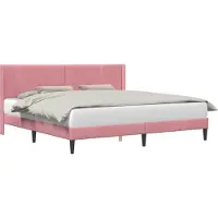 vidaXL Bedframe met hoofdeinde Roze 180 x 200 cm Fluweel