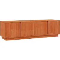 vidaXL TV Kast Waskleur Bruin 140 x 40 x 40 cm Massief grenenhout