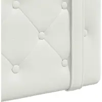 vidaXL Hangend hoofdbord Met LED-verlichting Wit Kunstleer