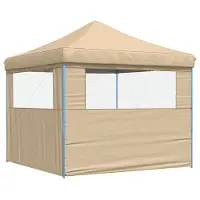 vidaXL Partytent, 292 x 292 x 315 cm, beige, Oxford-stof